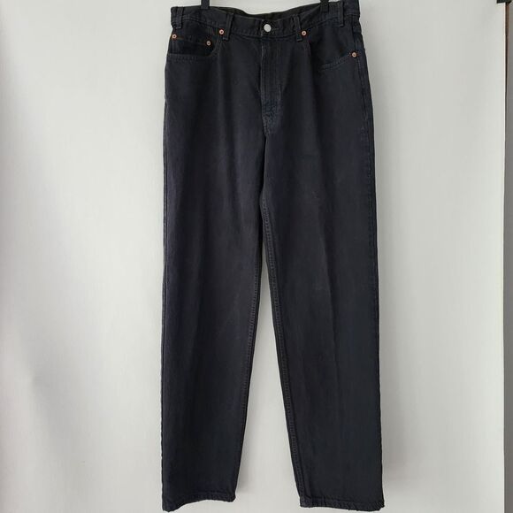 Levi's 550 Relaxed‎ Fit black jeans mens size 36x34 - Picture 1 of 5
